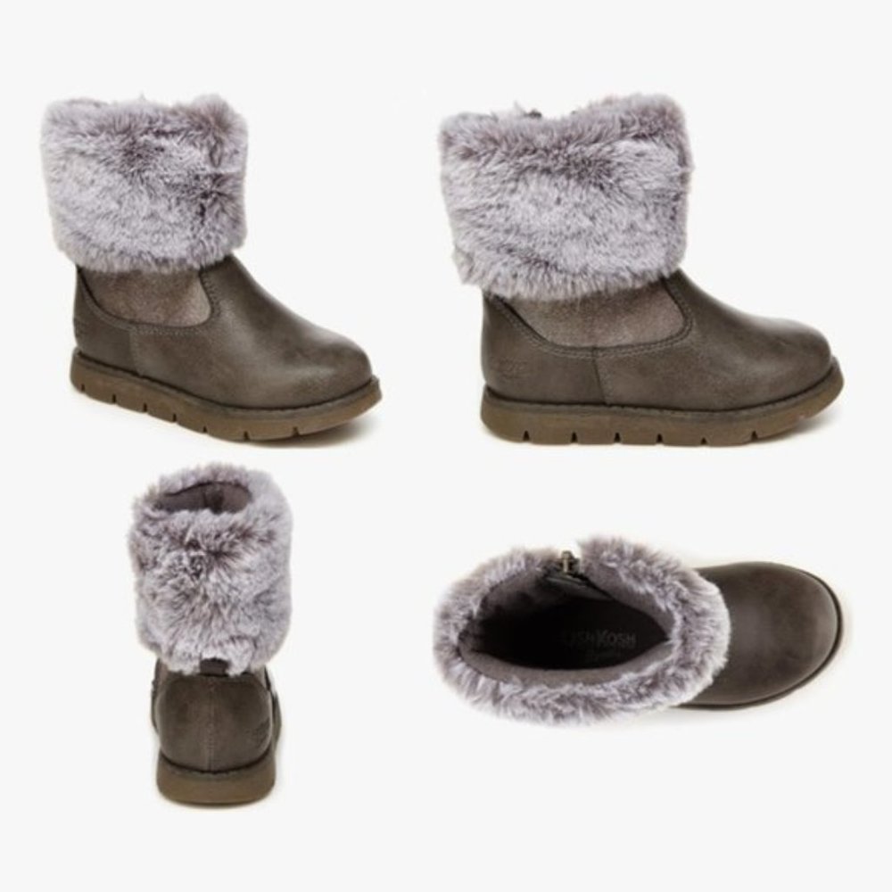7 Toddler Girls Duchess Fashion Boot w/ Faux Fur by OshKosh